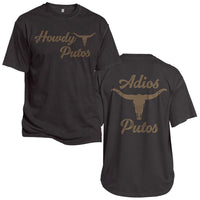 Men's 100% Cotton Western Skull Howdy & Adios Tee