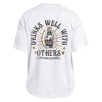 Men's  “Drinks Well With Others” Whiskey Graphic Tee