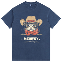 Man‘s Meowdy. Cow Boy Humor T-Shirt