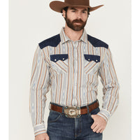 Southwestern Striped Color Blocked Long Sleeve Shirts