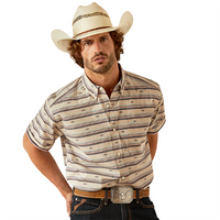 Men's Western Totem Stripe Short Sleeve Shirts