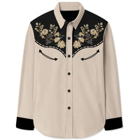 Men's Western Floral Print Long Sleeve Shirts