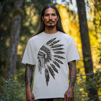 Men's Native American Headdress Short Sleeve T - Shirt