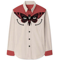 Men's Western Mysterious Moth Print Shirts