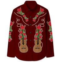 Men's Guitar and rose Print Shirts