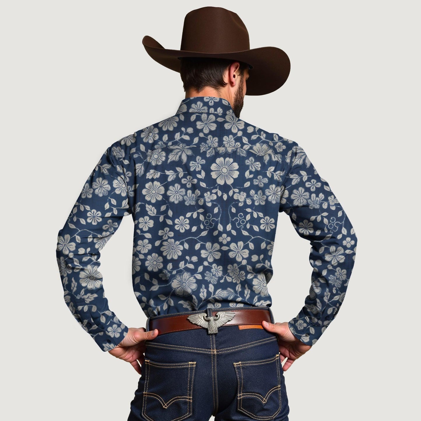 Men's Sunflower Tribal Print Shirts - DustWorn