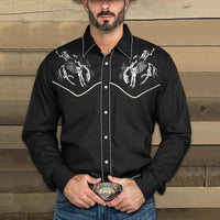 Men's Skeleton Cowboy Western Shirts