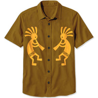 Men's Tribal Kokopelli Print Short Sleeve Shirts