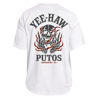 Men's 100% Cotton Skull & Flame Western Tee