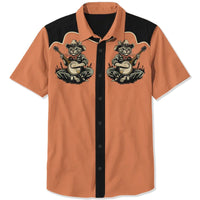 Men's Cat Banjo Player Print Shirts