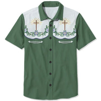 Men's Easter Jesus Cross Print Shirts