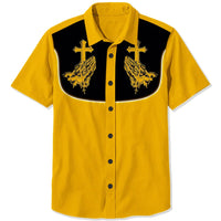 Men's Easter Jesus Cross Print Shirts