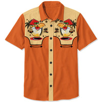 Men's Western Tropical Cocktail Print Shirts