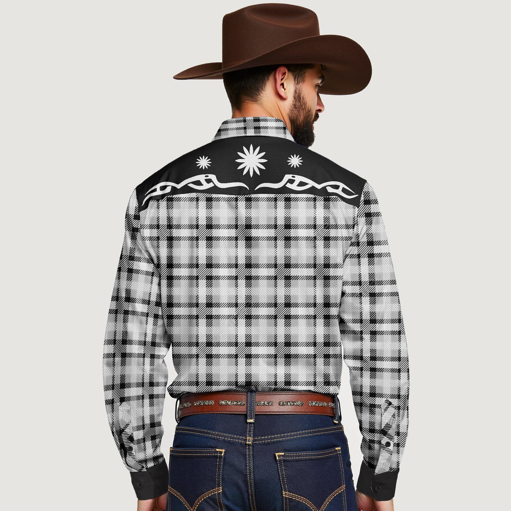 Men's Plaid Bull Print Shirts - DustWorn