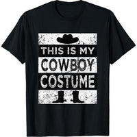 Men's 100% Cotton Cowboy Costume Statement Short Sleeve T-Shirt