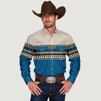 Men's Vintage Ethnic Western Printed Shirts - DustWorn